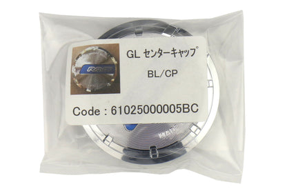 GRAWCGLBLCH Rays Gram Lights 57CR / 57DR GL Center Cap-Blue-Chrome,