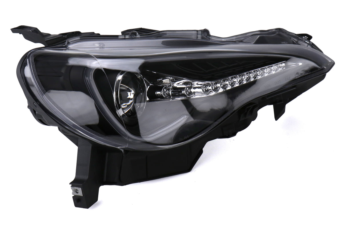 SCDLHP-FRS12JM-TM Spec-D Projector Headlight Black Housing With LED - 2013-2020 FRS / BRZ / 86,