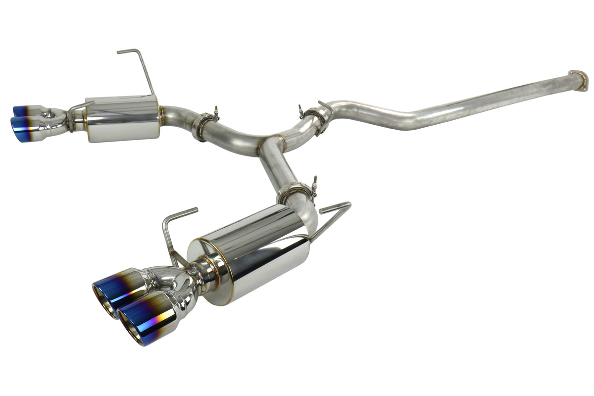 ETS200-30-EXH-012 ETS Catback Exhaust System - 2015+ WRX / STI-Muffled-No Resonator-Blue Tips,