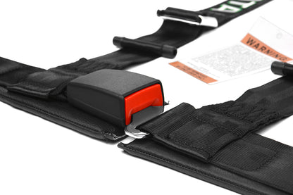 TAKT 74001-0 Takata 4 point Street Belt 2" w/ ASM (Black) - Universal,