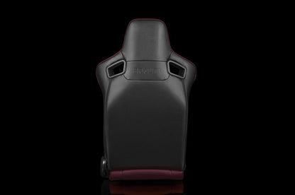 BRMBRR1-MRBS Braum Elite Series Sport Seats - Maroon Leatherette Pair - Universal,