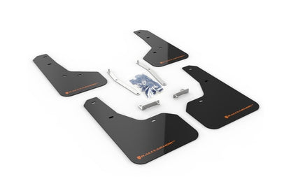 RALMF52-UR-BLK/OR Rally Armor UR Mudflaps - 2019+ Forester-Black Mud Flap with Orange Logo,
