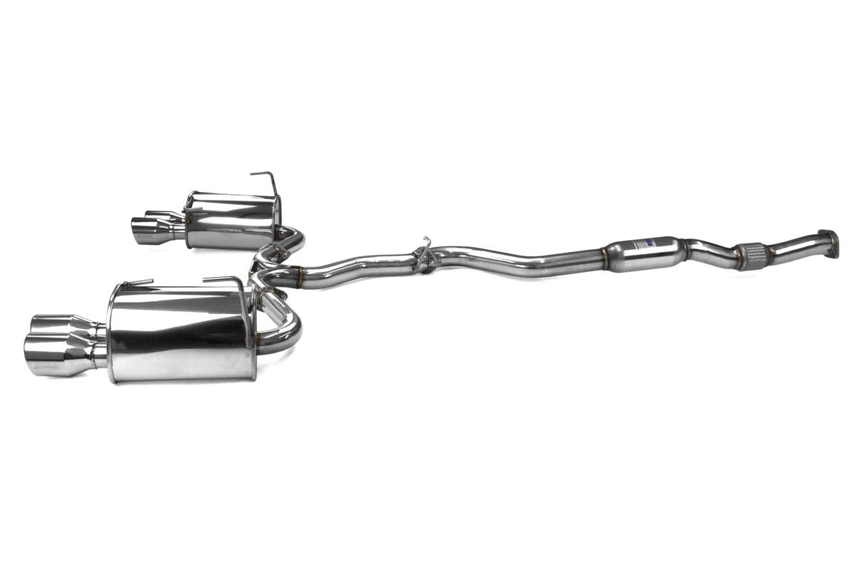 INVHS15STIG3S Invidia 15+ Subaru WRX/STI 4Dr Q300 Twin Outlet Rolled Stainless Steel Quad Tip Cat-Back Exhaust,
