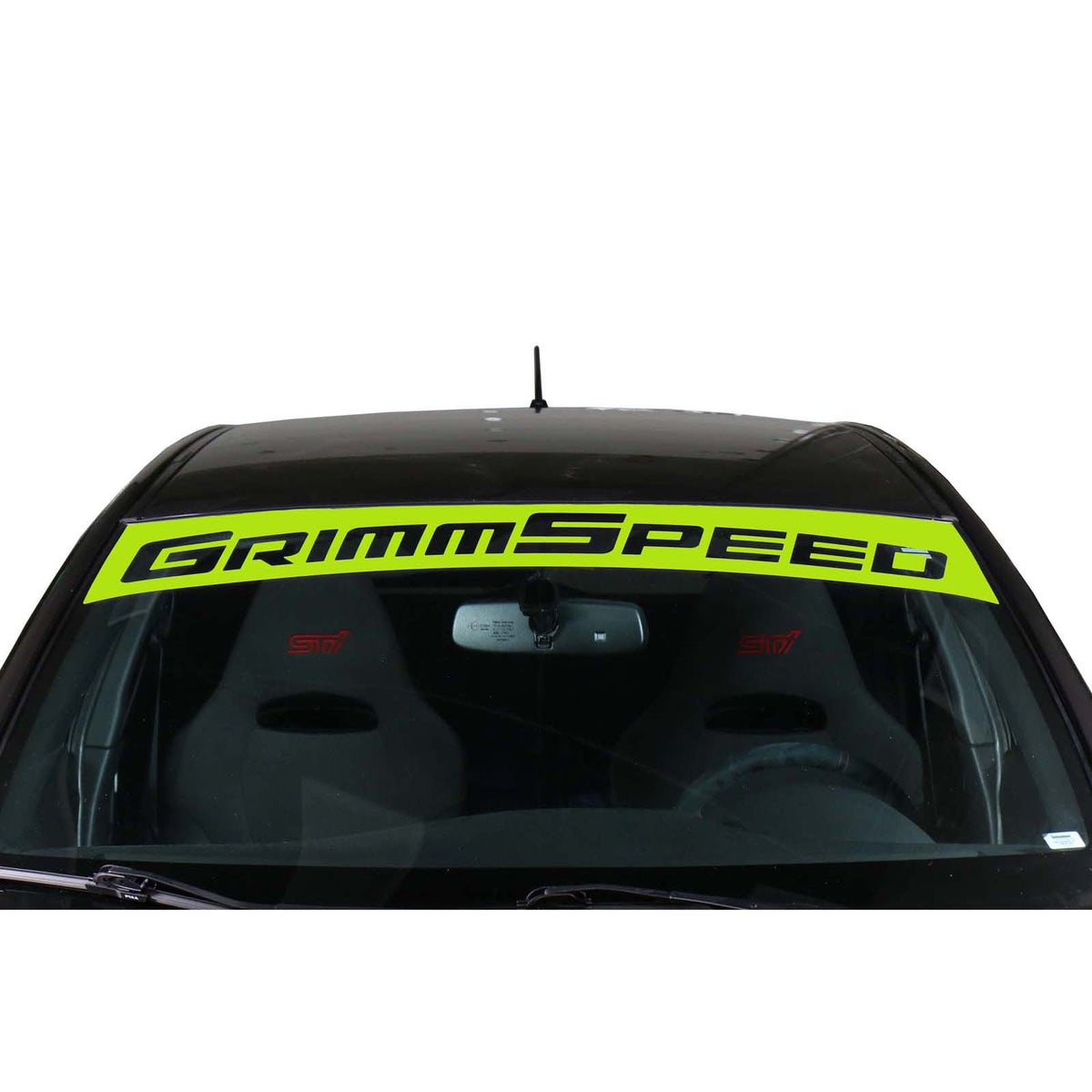 GRM111045 GrimmSpeed Windshield Banner Neon Green Universal,