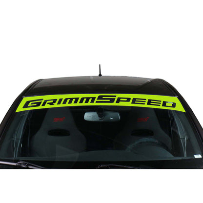 GRM111045 GrimmSpeed Windshield Banner Neon Green Universal,