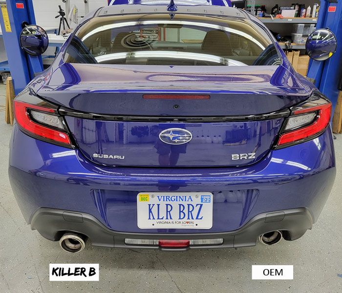 KILEXTP22 Killer B Motorsport Exhaust Tip Extenders - 2017-2022 Subaru BRZ / Toyota 86 / GR86,