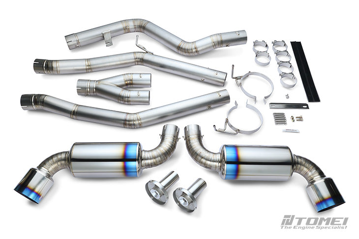 TOMTB6090-TY06B Tomei Dual Exit Full Titanium Expreme Ti Exhaust Muffler Kit Type-D - 2020-2021 Toyota A90 Supra,