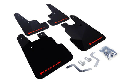 RALMF28-UR-BLK/RD Rally Armor Mud Flaps - 2014+ Forester-Black Mud Flap with Red Logo,