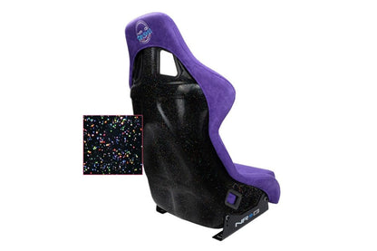 NRGFRP-302PP-PRISMA NRG Innovations FRP Bucket Seat PRISMA Edition with pearlized back. All Purple alcantara vegan material. (Large),