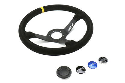 SPR015R345MSN Sparco R 345 Black Suede Steering Wheel - Universal,