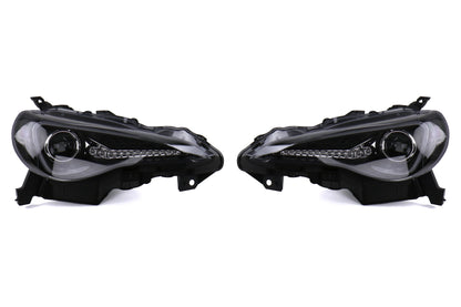 SCDLHP-FRS12JM-TM Spec-D Projector Headlight Black Housing With LED - 2013-2020 FRS / BRZ / 86,