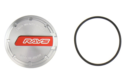 GRAWCGLRDSL Rays Gram Lights 57CR / 57DR GL Center Cap-Red-Silver,