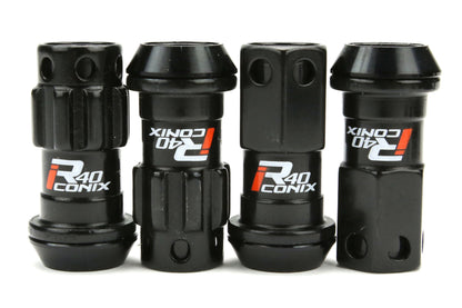 KICWRIF13KK Project Kics R40 Iconix Lug Nuts W/ Lock - 2015+ WRX / 2015+ STI / 2013+ FT86-Black,