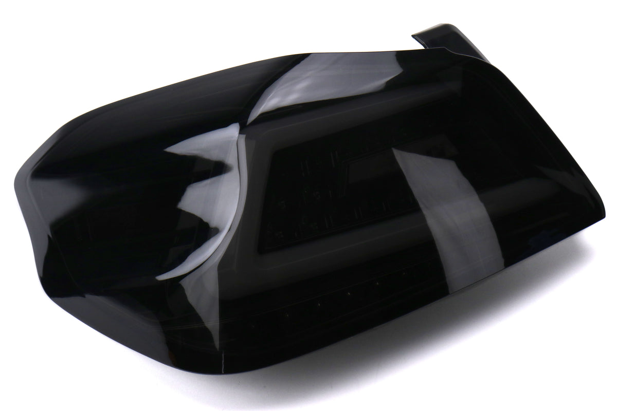 SCDLT-WRX15BBLED-SQ-TM Spec-D Sequential LED Tail Lights - 2015+ WRX / STI-Glossy Black-Tinted Lens-White LED Bar,