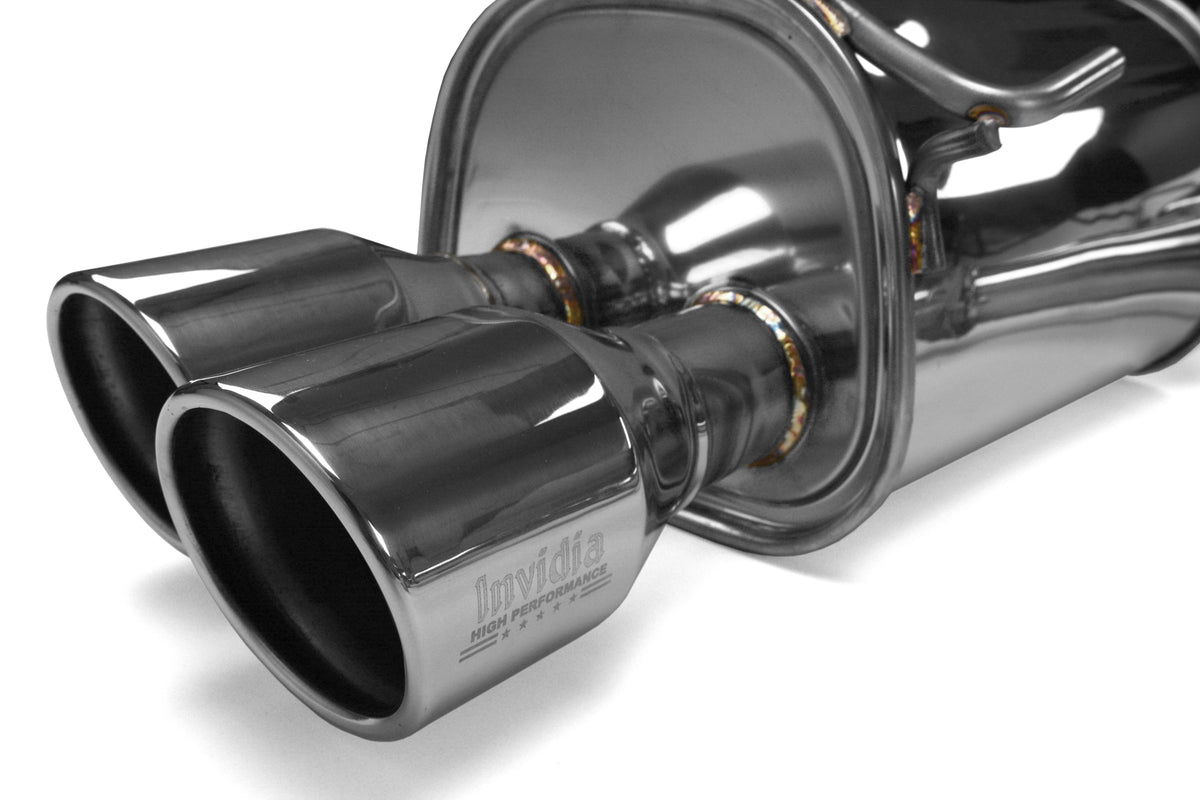 INVHS15STIG3S Invidia 15+ Subaru WRX/STI 4Dr Q300 Twin Outlet Rolled Stainless Steel Quad Tip Cat-Back Exhaust,