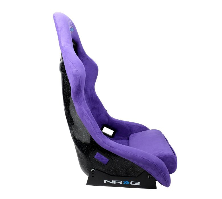 NRGFRP-302PP-PRISMA NRG Innovations FRP Bucket Seat PRISMA Edition with pearlized back. All Purple alcantara vegan material. (Large),