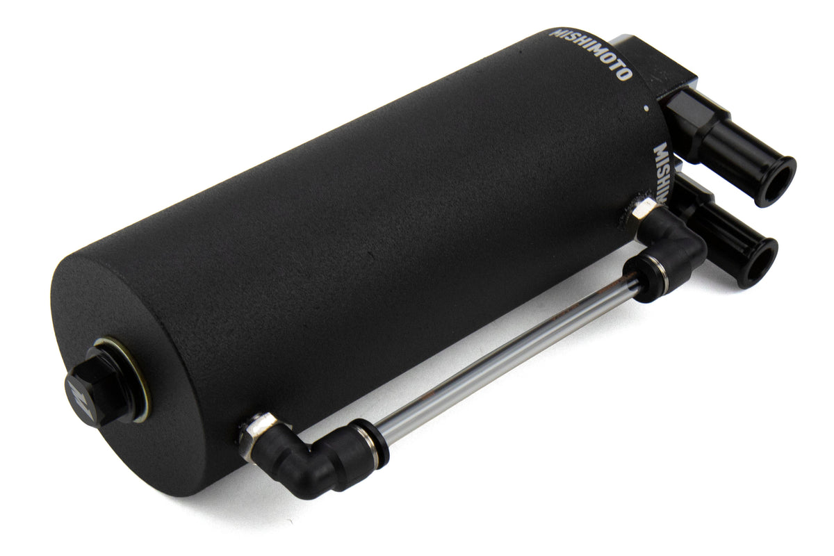 MIMMMOCC-SAWBK Mishimoto Wrinkle Small Aluminum Oil Catch Can - Universal-Black,