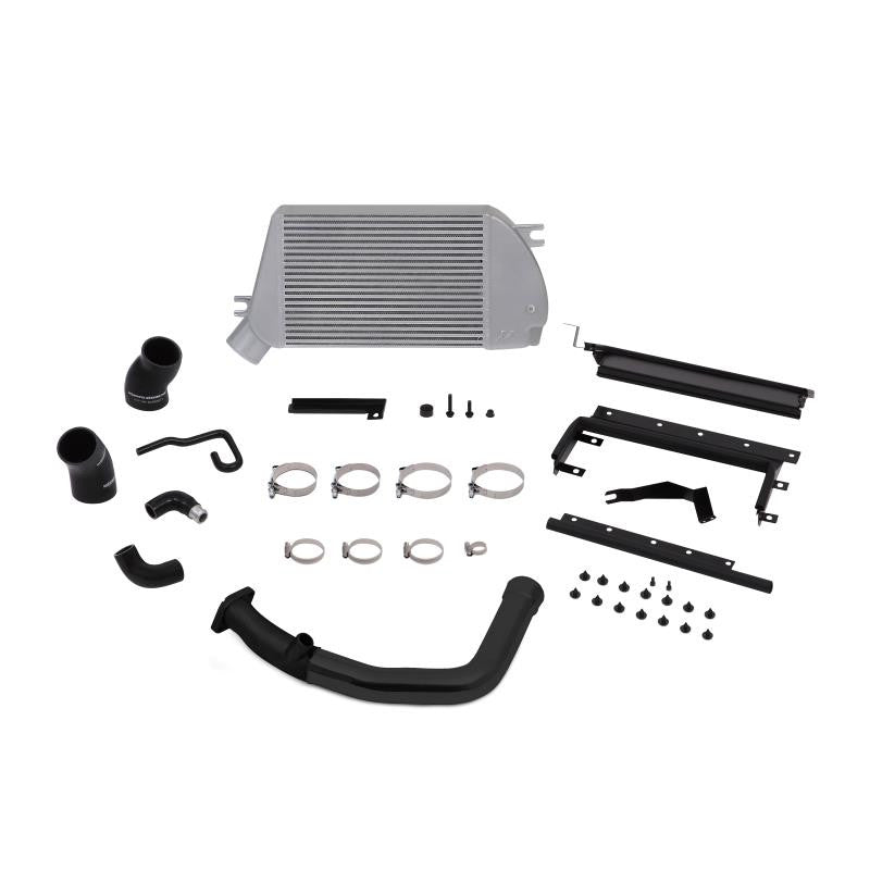 MIMMMTMIC-WRX-15BSL Mishimoto Performance Top Mount Intercooler and Charge Pipe Kit - 2015+ WRX-Black Pipe, Silver Intercooler,