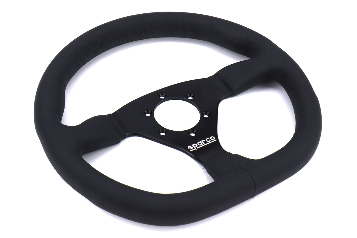 SPR015TRGL1TUV Sparco L360 Black Leather Steering Wheel - Universal,