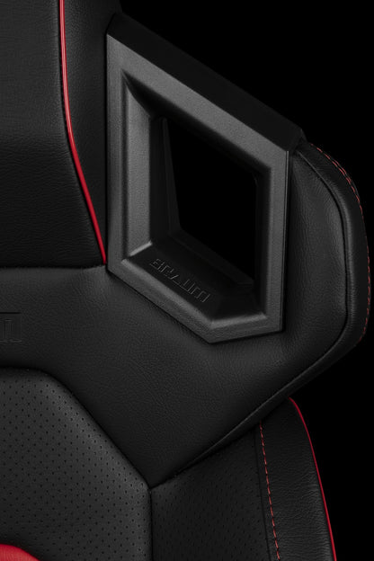 BRMBRR5-BKRD BRAUM ALPHA-X Series Sport Seats - Universal-Black & Red,
