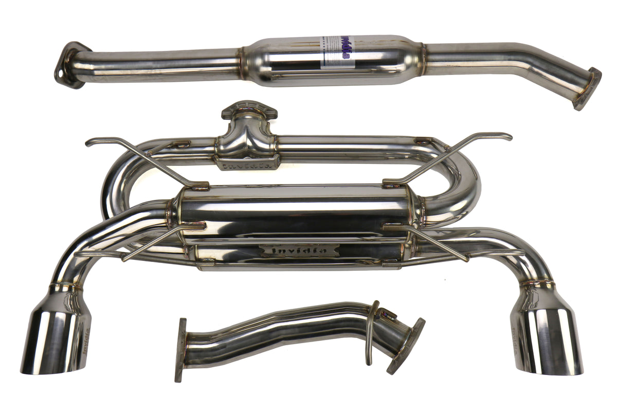 INVHS12SST7GM1SS Invidia Gemini (R400) Dual Tip Exhaust - 2013+ FR-S / BRZ / 86-Stainless Tips,