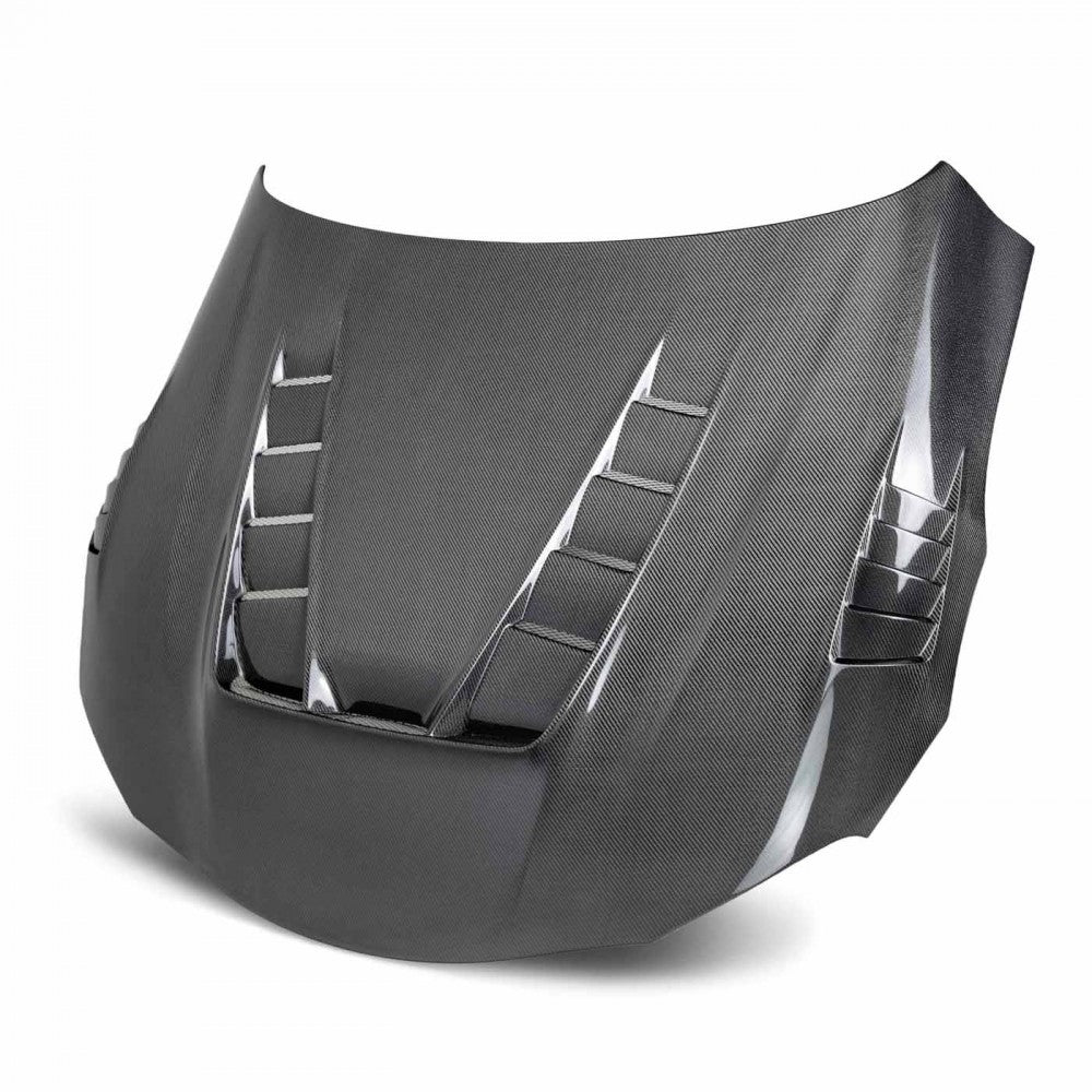 SEIHD20TYSUP-TV-DS Seibon Carbon Fiber TV-Style Double-Sided Hood - 2020+ Toyota Supra,