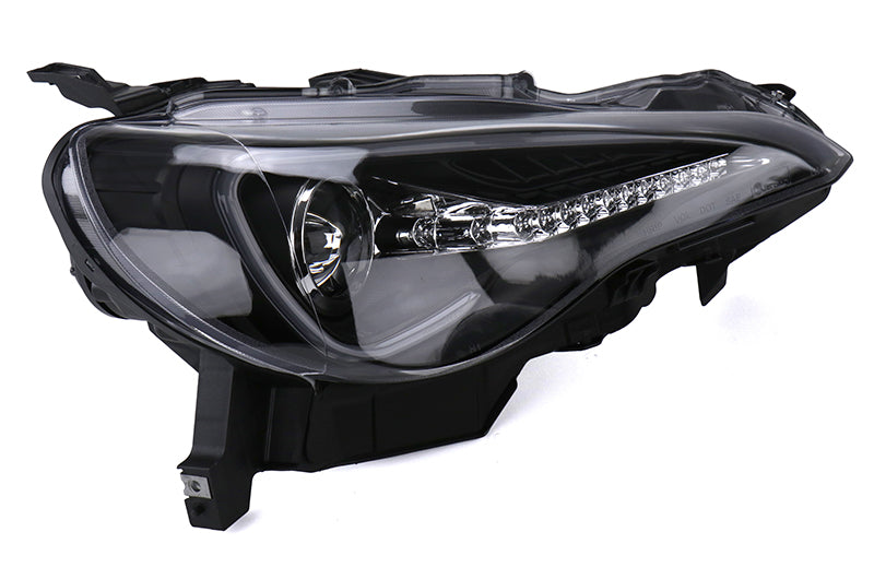 SCDLHP-FRS12JM-TM Spec-D Projector Headlight Black Housing With LED - 2013-2020 FRS / BRZ / 86,