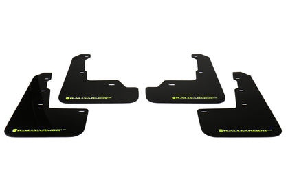 RALMF32-UR-BLK/CGN Rally Armor Mud Flaps - 2015+ WRX / 2015+ STI-Black Mud Flap with Green Logo,