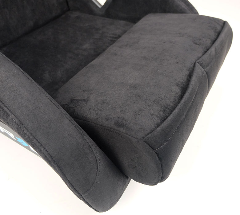 NRGFRP-303BK-ULTRA NRG Innovations FRP Bucket Seat ULTRA Edition with peralized back, Black alcantara material(medium),