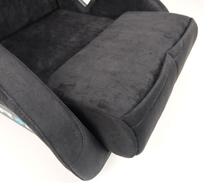 NRGFRP-303BK-ULTRA NRG Innovations FRP Bucket Seat ULTRA Edition with peralized back, Black alcantara material(medium),