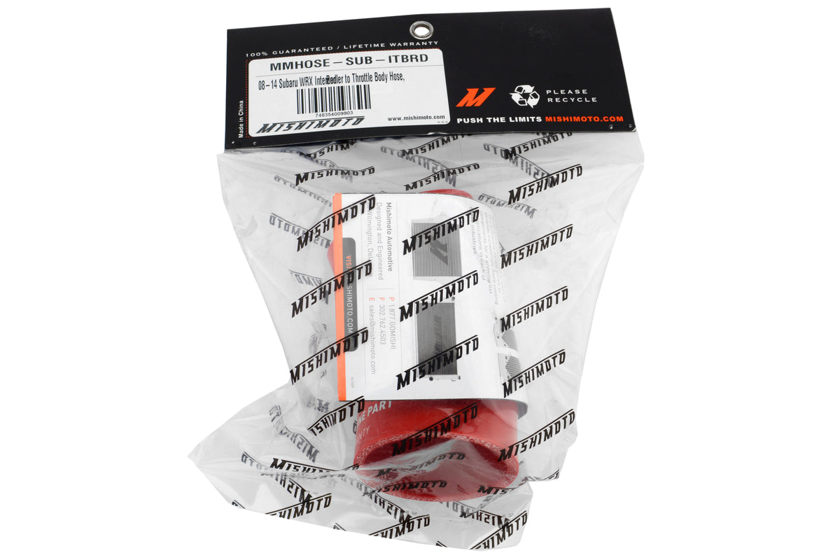 MIMMMHOSE-SUB-ITBRD Mishimoto Silicone Throttle Body Hose (red, black, or blue) - 2015+ WRX-Red,