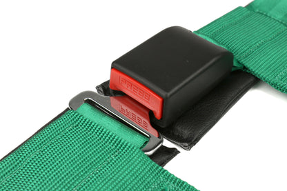 TAK70003-H2 Takata 4 point Street Belt 3" w/ ASM (Green) - Universal,