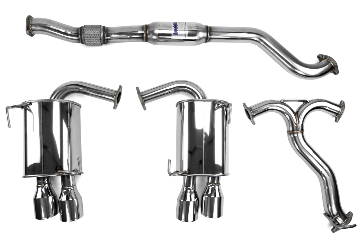 INVHS15STIG3S Invidia 15+ Subaru WRX/STI 4Dr Q300 Twin Outlet Rolled Stainless Steel Quad Tip Cat-Back Exhaust,