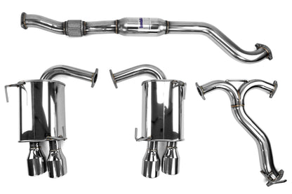 INVHS15STIG3S Invidia 15+ Subaru WRX/STI 4Dr Q300 Twin Outlet Rolled Stainless Steel Quad Tip Cat-Back Exhaust,