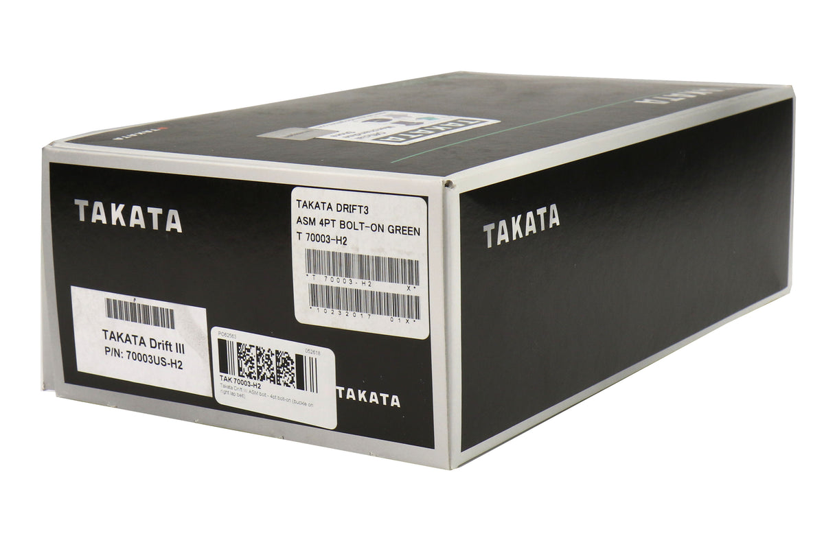 TAK70003-H2 Takata 4 point Street Belt 3" w/ ASM (Green) - Universal,