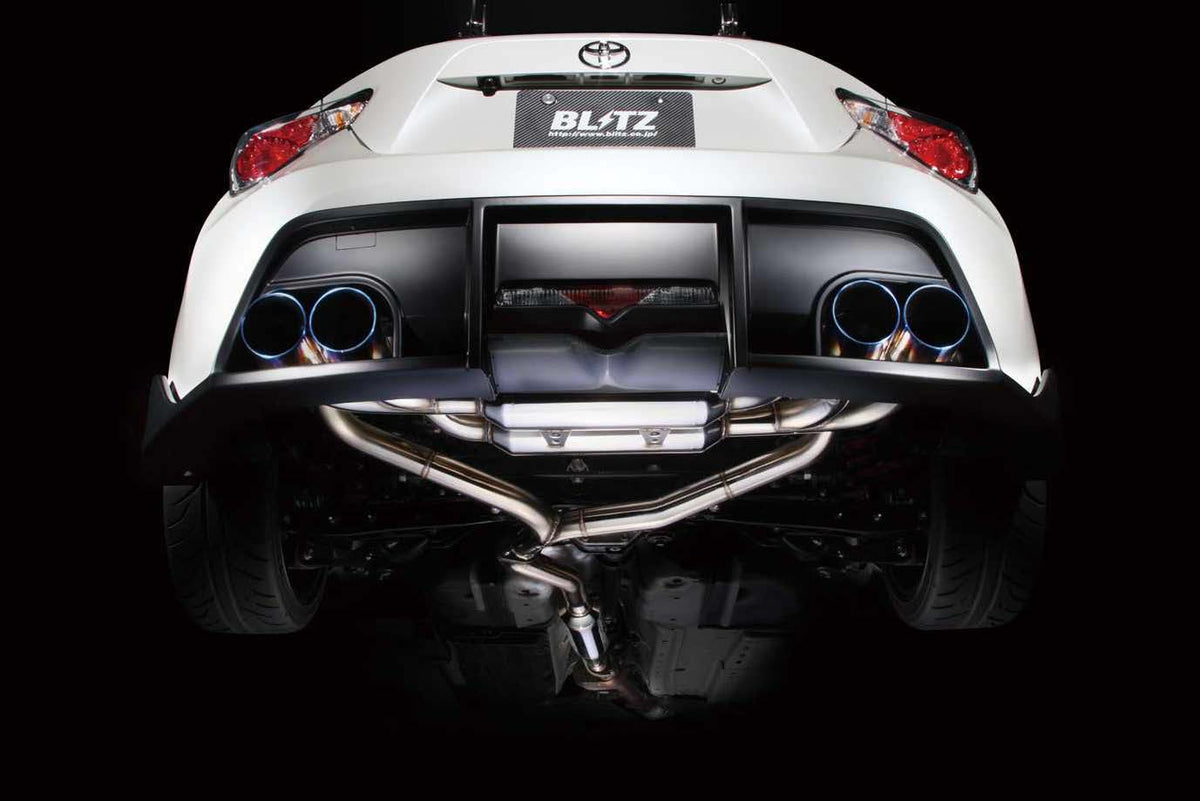 BLZ60171V Blitz Nur Spec CTI Quad Tip Catback w/ Rear Diffuser - 2013+ FT86,