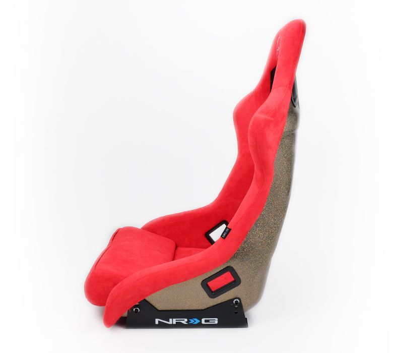 NRGFRP-302RD-ULTRA NRG Innovations FRP Bucket Seat ULTRA Edition with pearlized back, Red Alcantara material,