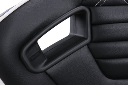 BRMBRR1X-BDDWS Braum Elite-X Series Racing Seats Diamond Edition White Piping Pair - Universal,