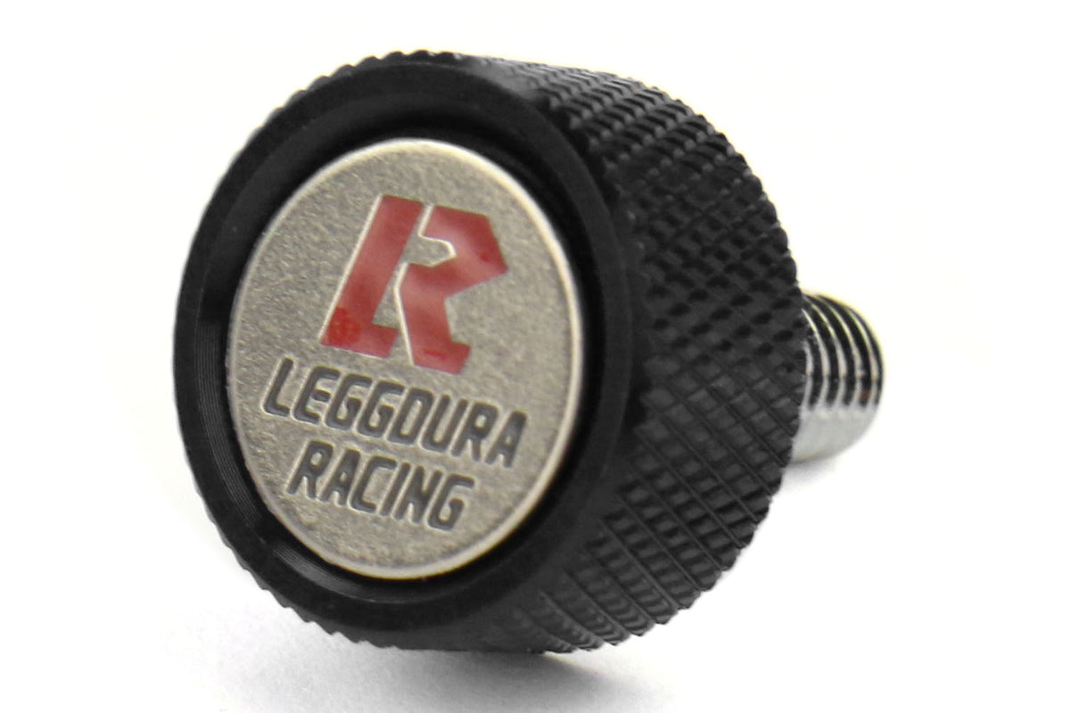 KICWKPLBK Project Kics Leggdura Racing 2pc License Plate Lock Bolts - Universal-Black,