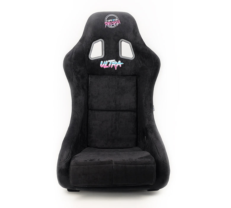 NRGFRP-303BK-ULTRA NRG Innovations FRP Bucket Seat ULTRA Edition with peralized back, Black alcantara material(medium),