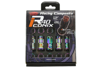 KICWRIF13NK Project Kics R40 Iconix Lug Nuts W/ Lock - 2015+ WRX / 2015+ STI / 2013+ FT86-Neo Chrome,