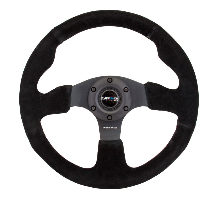 NRGRST-012S NRG Race Style Suede Steering Wheel 320mm w/ Black Stitching - Universal,