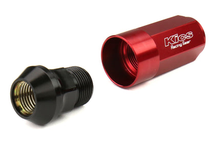 KICWCL5313R Project Kics Leggdura Racing Shell Type Lug Nut 53mm (Closed-End) - 2015+ WRX / 2015+ STI / 2013+ FT86-Red,