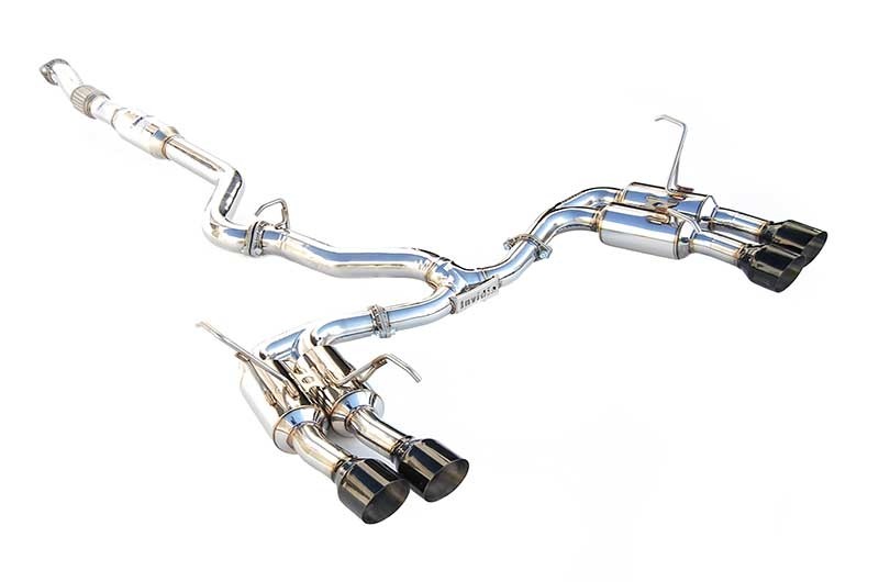 INVHS15STIGM4SB Invidia Gemini (R400) Quad Tip Exhaust - 2015+ WRX / 2015+ STI-Black,