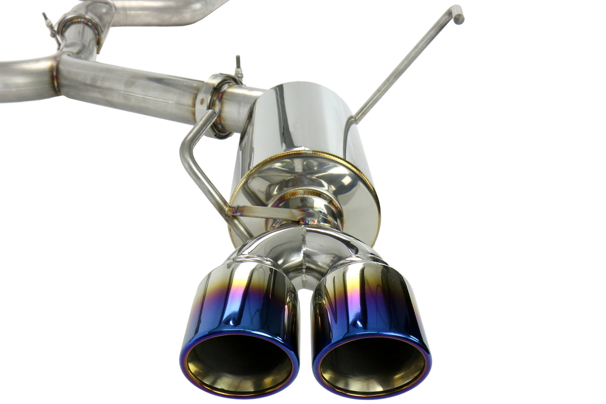 ETS200-30-EXH-012 ETS Catback Exhaust System - 2015+ WRX / STI-Muffled-No Resonator-Blue Tips,