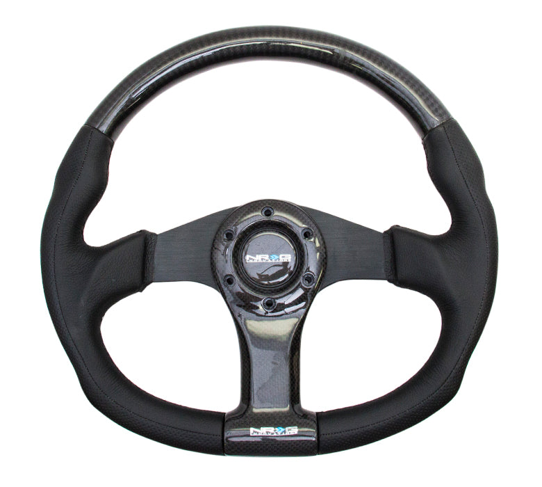NRGST-013CFBK NRG 315mm Carbon Fiber Steering Wheel With Black Stitching - Universal,