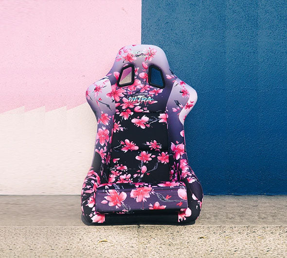 NRGFRP-302-SAKURA NRG Innovations FRP Sakura Japanese Blossom Edition Bucket Seat (Large) - Universal,