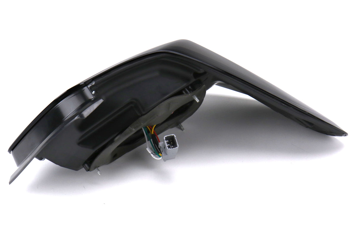 SCDLT-WRX15BBLED-SQ-TM Spec-D Sequential LED Tail Lights - 2015+ WRX / STI-Glossy Black-Tinted Lens-White LED Bar,