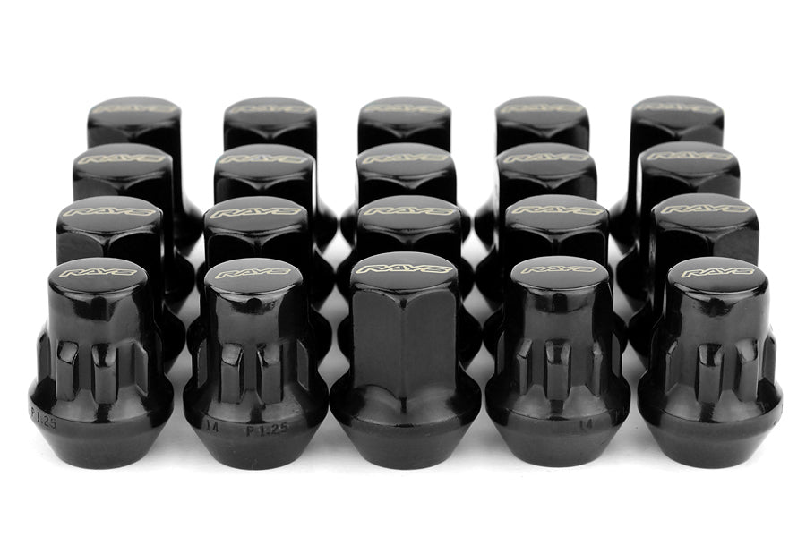 VLKW1712125B Rays Lug Nuts 17Hex Lock & Lug Nut-Black,
