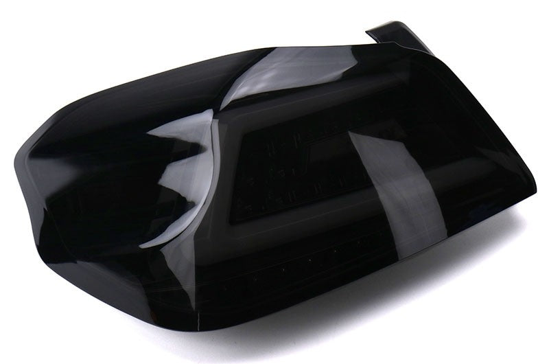 SCDLT-WRX15BBLED-SQ-TM Spec-D Sequential LED Tail Lights - 2015+ WRX / STI-Glossy Black-Tinted Lens-White LED Bar,